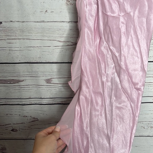 NWT Topshop Asymmetrical Frill Maxi Slip Dress Dress Sz 10! - Picture 8 of 15